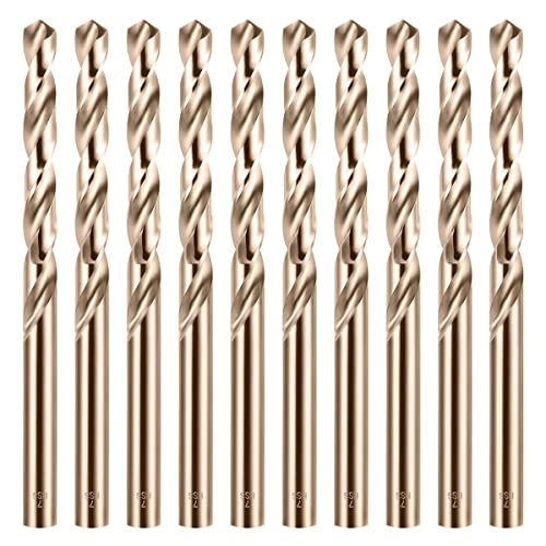 Cobalt Drill Bit Set, M35 Twist HSS Drill Bits Straight Shank, 2mm High Speed Steel Drill Bits for Drilling in Hard Metal, Stainless Steel, Cast Iron (7mm)