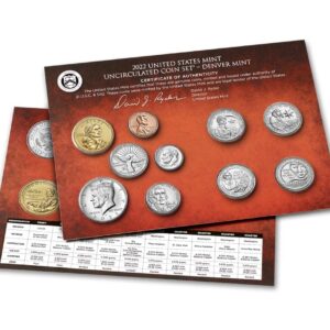 2022 P, D U.S. Mint Uncirculated 20 Coin Mint Set Uncirculated