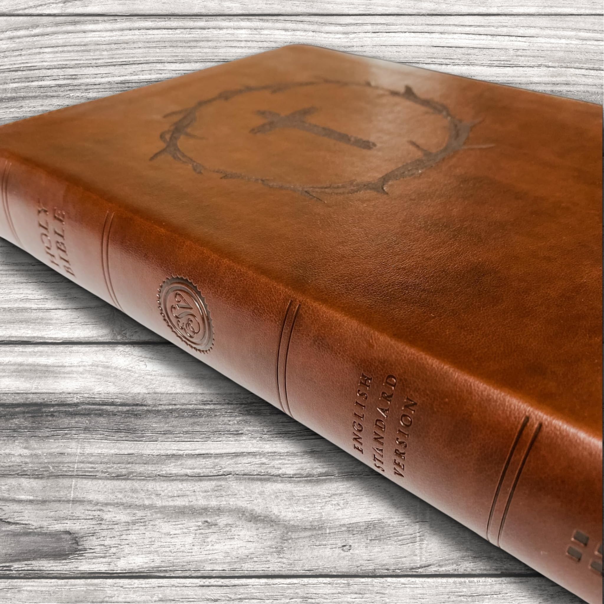 Hand Lettered and Laser Engraved ESV Wide Margin Bible, Personalized Gift, Custom Name Engraving Available