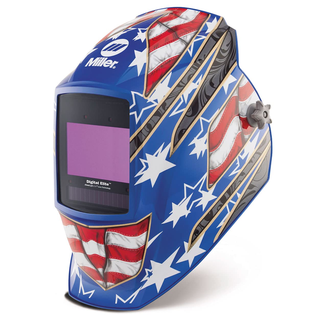 Miller 289759 Digital Elite Welding Helmet with ClearLight 2.0 Lens, Stars and Stripes III