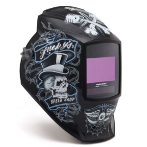 miller 289756 digital elite welding helmet with clearlight 2.0 lens, lucky's speed shop