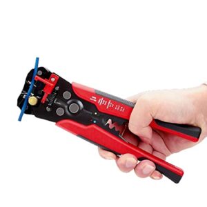 wire stripper tool - 3 in 1 self-adjusting wire stripper cutter, wire crimping tool wire pliers for wire stripping,cutting,crimping 10-24 awg (0.2~6.0mm²)