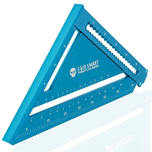 SainSmart Folding Triangle Ruler, 6 Inch Rafter Square Layout Tool, Carpenter Square, Aluminum Alloy Multifunctional Woodworking Tools