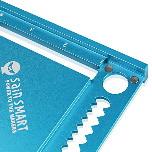 SainSmart Folding Triangle Ruler, 6 Inch Rafter Square Layout Tool, Carpenter Square, Aluminum Alloy Multifunctional Woodworking Tools