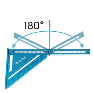 SainSmart Folding Triangle Ruler, 6 Inch Rafter Square Layout Tool, Carpenter Square, Aluminum Alloy Multifunctional Woodworking Tools