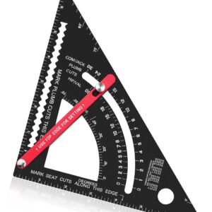 Metal Carpentry Triangle Ruler Square Aluminium Alloy Carpenter Layout Adjustable Combination Rafter Square 7 inch framing Woodworking Square Tool