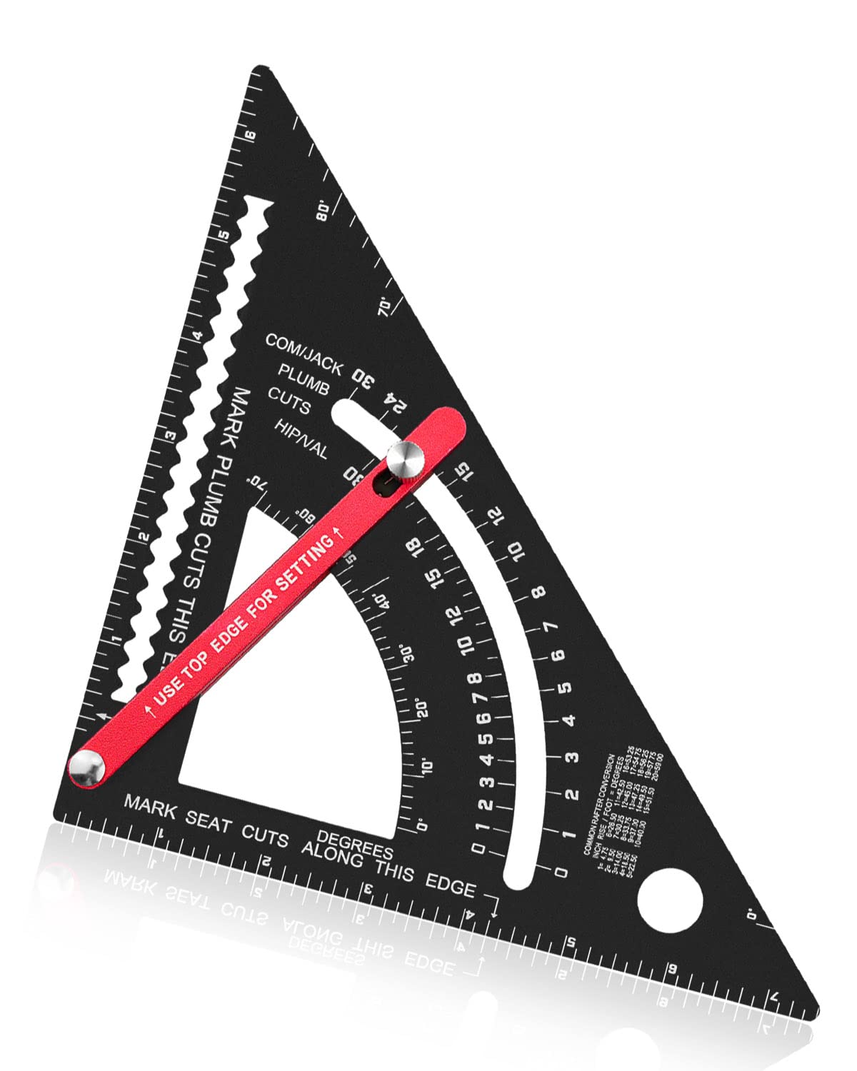 Metal Carpentry Triangle Ruler Square Aluminium Alloy Carpenter Layout Adjustable Combination Rafter Square 7 inch framing Woodworking Square Tool