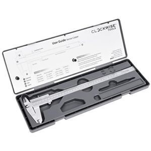 Clockwise Tools Vernier Caliper, DVLR-1205D 0-12 Inch/300 mm, Inch/Metric Conversion, Stainless Steel