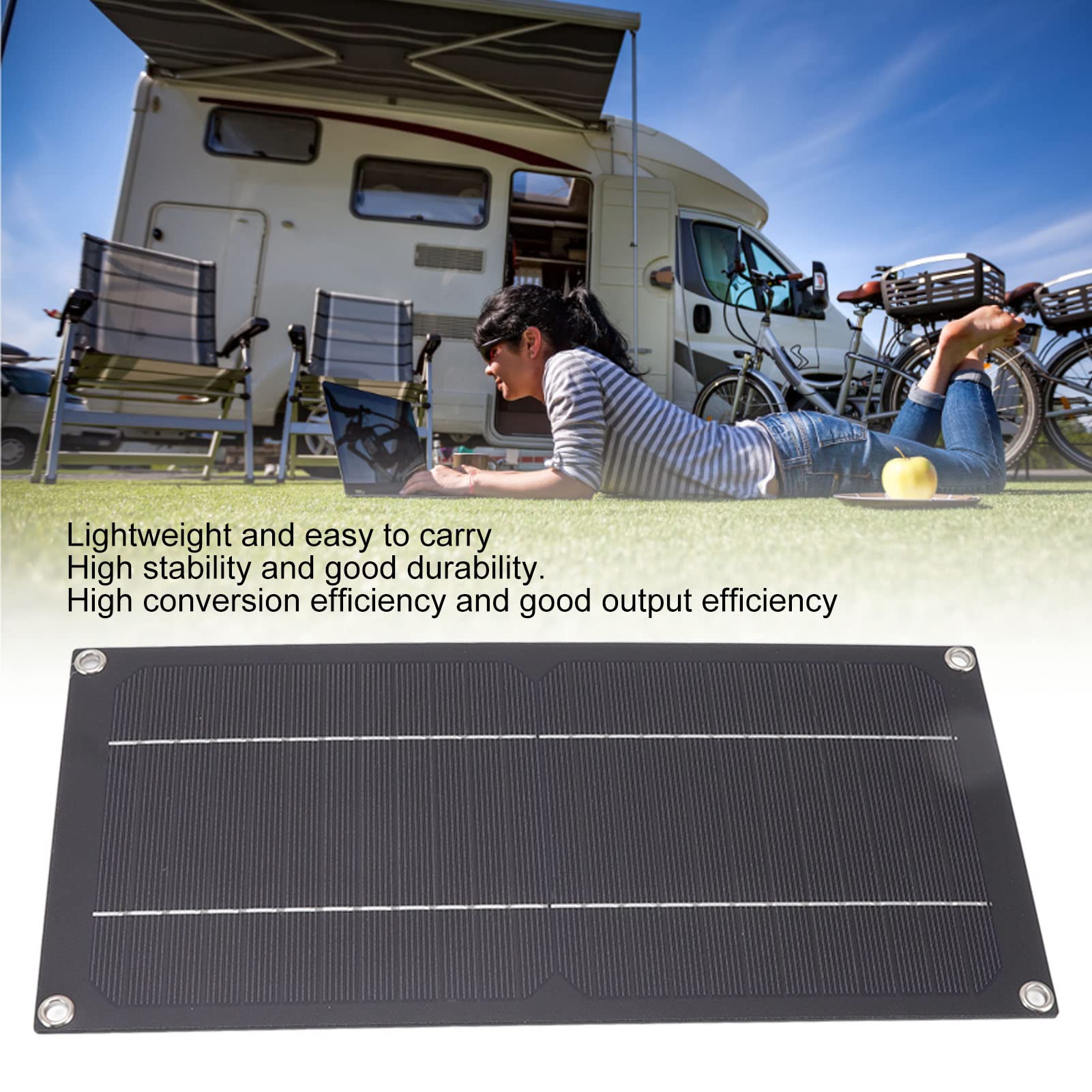 Fewb 600W 18V Solar Panel Kit, Solar Power Panel Battery Charger with Solar Charge Controller, Solar Panel Charging Kit for Home RV Boats Trailer Off Grid System, default