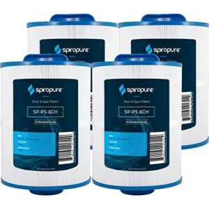 spiropure replacement for unicel 6ch-352 artesian 06-0014-12 hot tub spa pool replacement cartridge (pack of 4)