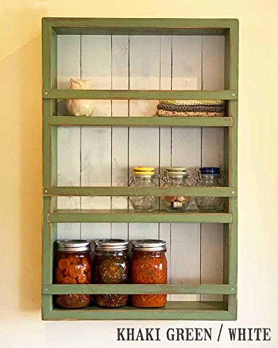 Mansfield Cabinet No. 102 - Solid Wood Spice Rack Cabinet Black/Navy Blue