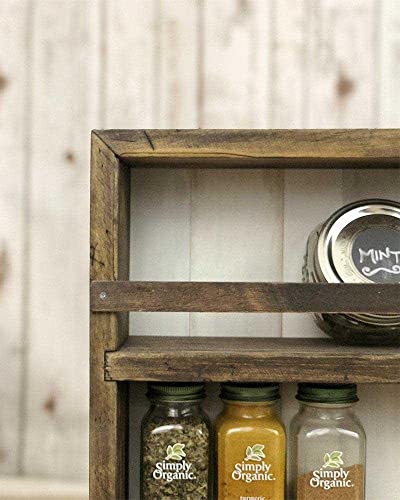 Mansfield Cabinet No. 104 - Solid Wood Spice Rack Cabinet Walnut/Navy Blue