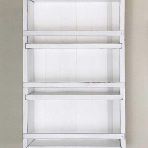 Mansfield Cabinet No. 102 - Solid Wood Spice Rack Cabinet White Wash/White