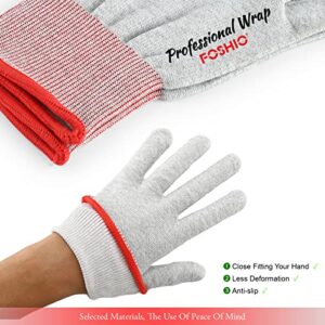 FOSHIO Vinyl Wrap Gloves, Professional Anti-Static Application Gloves, Carbon Fiber Vinyl Wrap Tool Dust-Free Non Slip Working Gloves (1 Pair)
