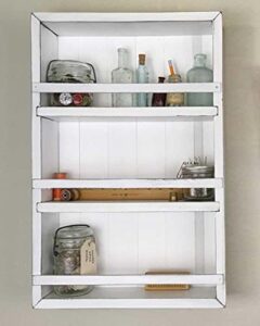 mansfield cabinet no. 102 - solid wood spice rack cabinet white/castle grey