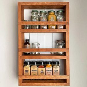 Mansfield Cabinet No. 105 - Solid Cherry Spice Rack Cabinet Castle Grey