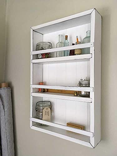 Mansfield Cabinet No. 102 - Solid Wood Spice Rack Cabinet White/White