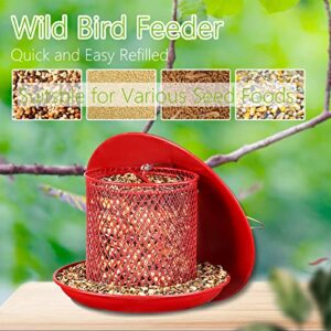 Metal Bird Feeders Cardinal Bird Feeder Retractable Birdfeeders Outside Hanging Garden Yard Outside Decoration 7 LB