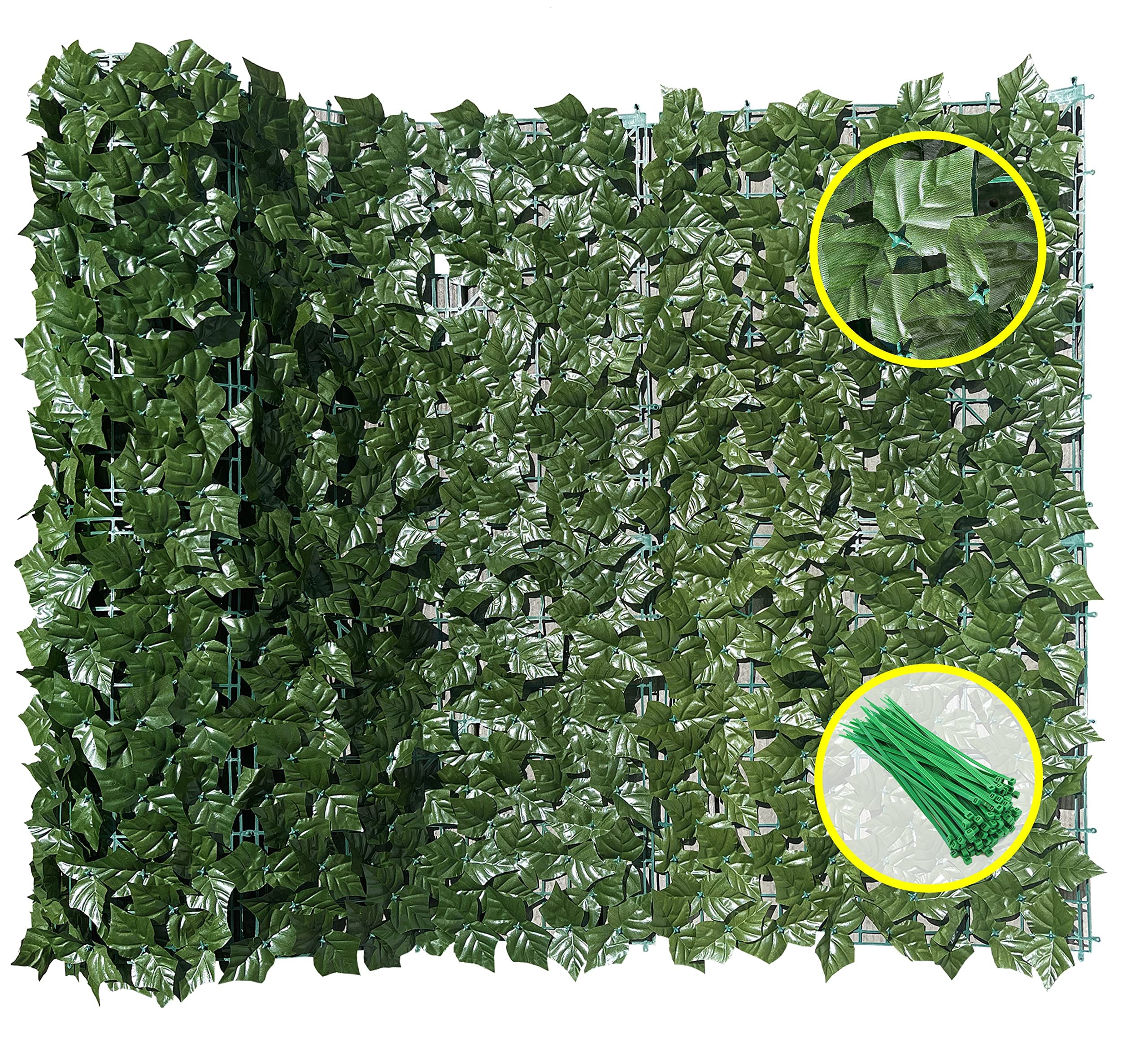 Artificial Ivy Balcony Privacy Screen, UV Coated Faux Ivy Privacy Fence Screen - Expandable Fake Ivy Fence - Ivy Fence Privacy Screen, Artificial Ivy Privacy Fence, Patio Decor For Fences Up To 4 Feet