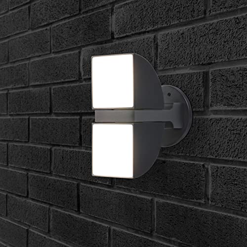 WEYOND Outdoor Porch Lights 320° Rotatable 4000K 1300LM, Outdoor Light Fixture LED Integrated, Waterproof Matte Black, Indoor and Outdoor Modern Wall Sconce Decorative for Porch, Patio, Garage, Room