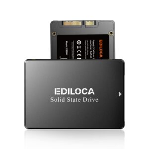 ediloca es106 128gb ssd sata iii 2.5" 3d tlc nand flash internal hard drive, up to 500mb/s read, upgrade pc or laptop memory and storage(black)
