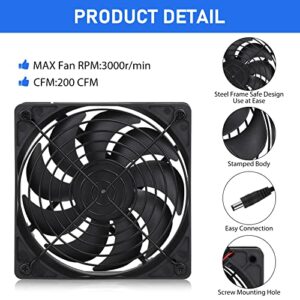 EEEkit Solar Panel Fans Kit, 10W 12V Solar Panel Powered Dual Fan with 3.28ft/1m Cable, Waterproof Solar Exhaust Ventilation Fan for Greenhouse, Chicken Coops, Shed, Dog House, Window Exhaust, RV