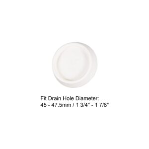 uxcell Rubber Sink Plug, White Drain Stopper Fit 1-3/4" to 1-7/8" Drain with Hanging Ring for Bathtub Kitchen and Bathroom