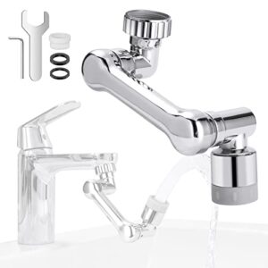ainiv 1080° rotate faucet aerator, swivel tap aerator with 2 modes adjustable shower head, filter sprayer for m22/24 thread taps, tap extension attachment replaceable aerator for kitchen, bathroom