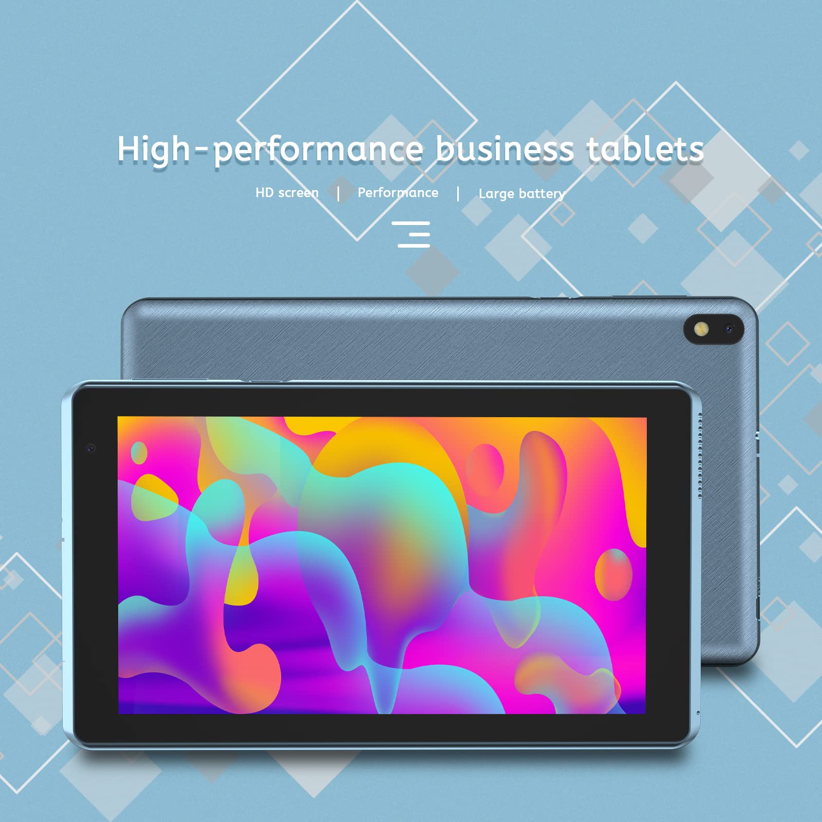 NOVOJOY Tablets 7 inch Tablet, 7” Display, 64 GB ROM, 2GB RAM Quad-Core Processor Android 11 WiFi Tablets Blue.