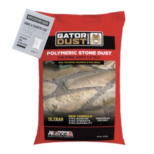 alliance gator polymeric stone dust bond (grey). for joints up to 6 inches. with home and country usa professional contractor tip