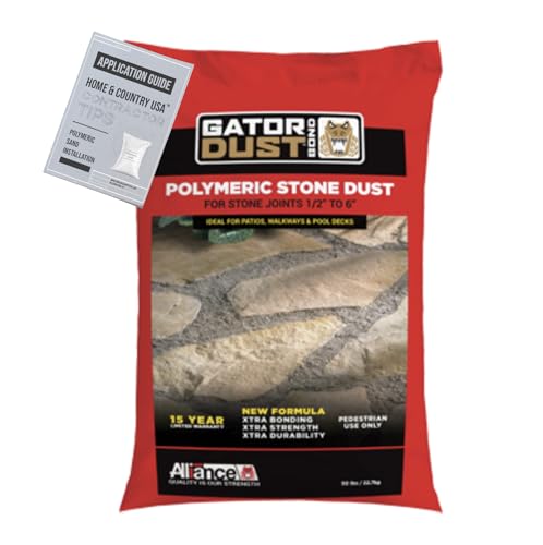 Alliance Gator Polymeric Stone Dust Bond. for Joint up to 6 Inches (Sahara Beige) with Home and Country USA Professional Contractor Tip