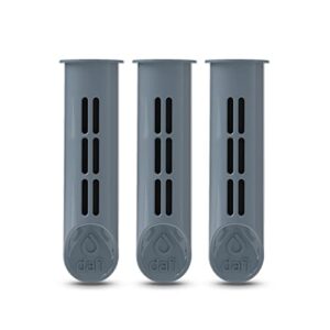 dafi 3-pack water carbon filters for the dafi soft and solid filtering bottle | replacements for sport water bottle | personal water filter | waterbottle | grey