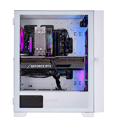 Skytech Gaming Shiva II Gaming PC Desktop – Intel Core i5 12400F 2.5 GHz, NVIDIA RTX 3060, 500GB NVME SSD, 16GB DDR4 RAM 3200, 650W Gold PSU, 11AC Wi-Fi, Windows 11 Home 64-bit,White