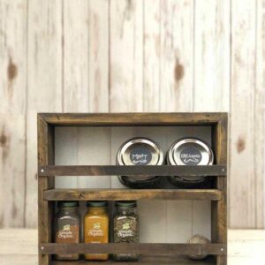 Mansfield No. 104 1/2 - Solid Wood Spice Rack Cabinet Espresso/Navy Blue