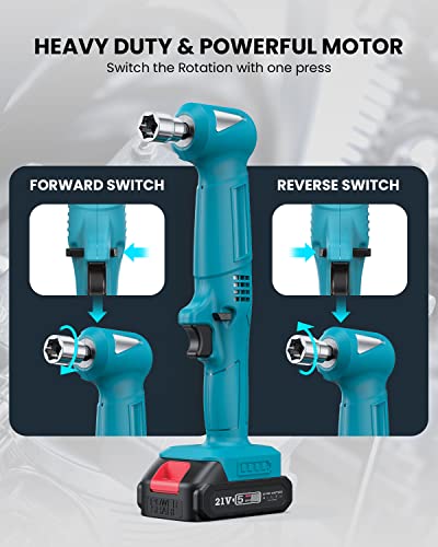 Seesii 3/8" Cordless Ratchet High Torque, 70Ft-lbs Electric Ratchet Wrench Set w/Two 2.0Ah Batteries,21V 2100 RPM Variable Speed Ratcheting Wrench w/ 6 Sockets,1/4'' Adapters,3'' Extension Bar, RT700