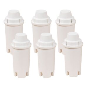wuyan replacement water filter, compatible with brita pitcher filter standards grand,lake,capri,wave classic 35557,ob03,mavea 10700 (6 pack)