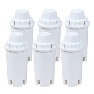 yanban replacement for brita water filter, water pitcher filters,compatible with brita pitcher filter standards grand,wave classic 35557, ob03, 107007(6 pack)