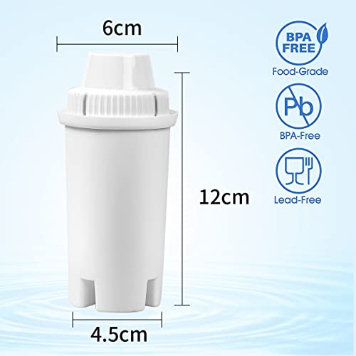 YanBan Replacement for Brita Water Filter, Water Pitcher Filters,Compatible with Brita Pitcher Filter Standards Grand,Wave Classic 35557, OB03, 107007(6 Pack)