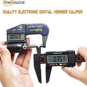 Digital Caliper, 6 Inch/ 150mm Vernier Caliper Measuring Tool, 6 Inch Calipers with 2.2'' Large LCD Screen, inch/mm Conversion, Auto-Off, for Length Depth Inner and Outer Diameter Measuring