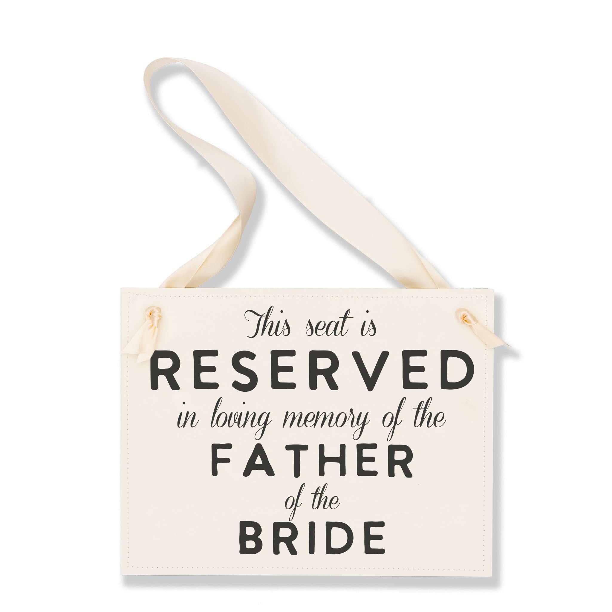 Script Wedding Memorial Sign for Mother/Father or Grandparents of the Bride/Groom (Father of the Bride)