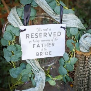 Script Wedding Memorial Sign for Mother/Father or Grandparents of the Bride/Groom (Father of the Bride)