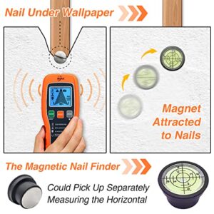 BOAK Stud Finder Wall Scanner with Percentage and Intensity Display, 6 in 1 Metal Detector and Electric Wire Detector