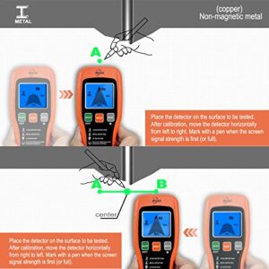 BOAK Stud Finder Wall Scanner with Percentage and Intensity Display, 6 in 1 Metal Detector and Electric Wire Detector