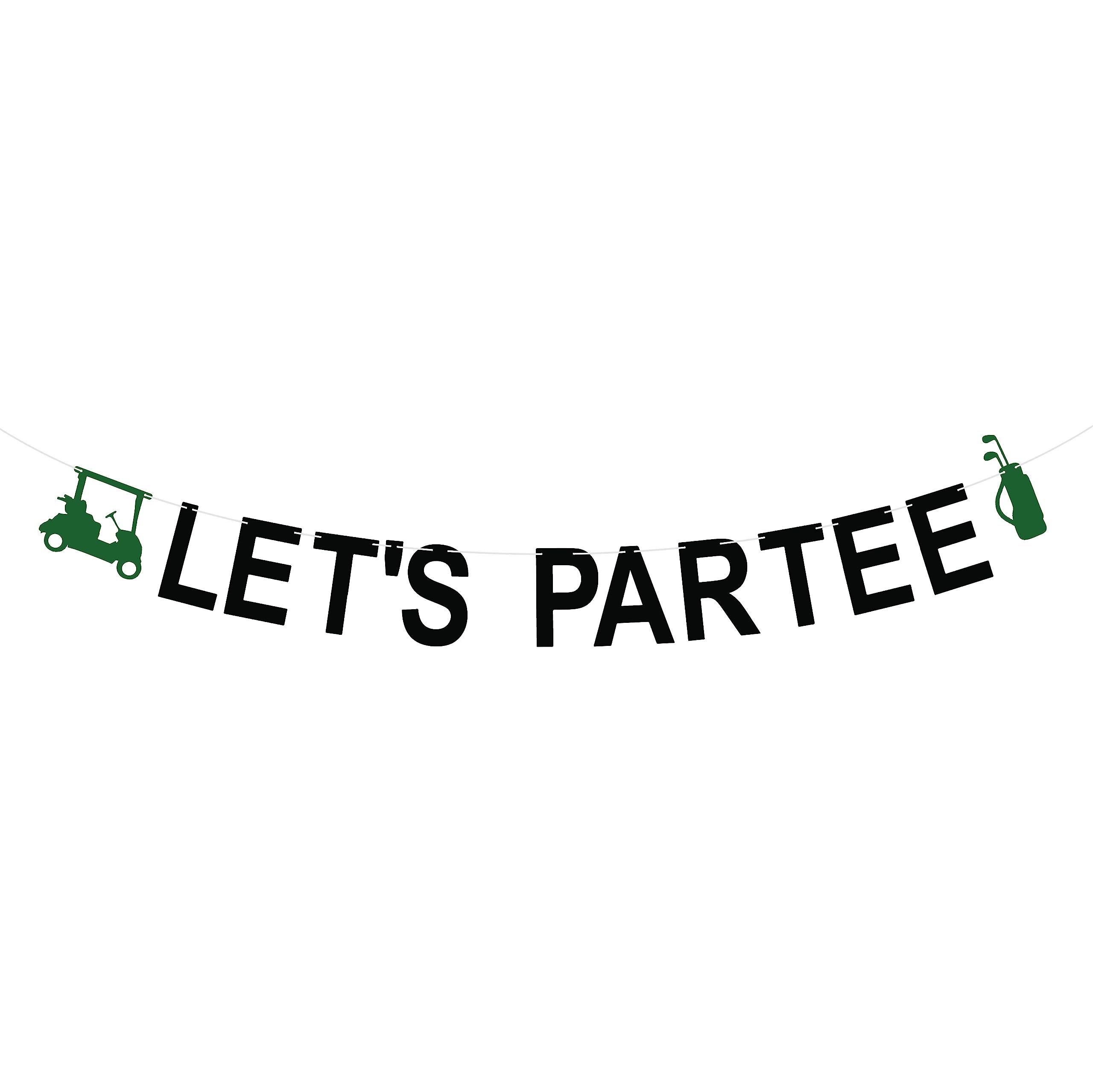 Let's Partee Golf Themed Banner Golf Birthday Decoration, Golf Party, Golf Banner, Golf Birthday Sign, Let's Par-Tee