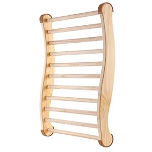 anjetan sauna backrest, wooden sauna backrest no stains and comfortable, ergonomic s-shape backrest for sauna recovery wellness relaxation