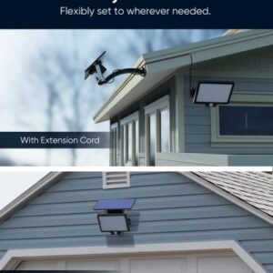 JACKYLED Solar Security Light with Motion Sensor, 1000 Lumen 48 LED, IP65 Waterproof, 3 Modes, Auto On/Off, Separate Solar Panel, Solar Dusk to Dawn Flood Lights for Outdoor Wall, Porch, Barn, Garage