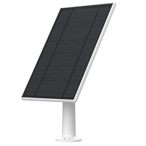 6W Solar Panel Charging Compatible with Eufy Solocam L40/L20/S40/3/3C Only,with 13.1ft Waterproof Charging Cable, IP65 Weatherproof,Includes Secure Wall Mount(Type-c Connector)（White(2)