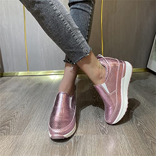 Women's Walking Shoes Fashion Sneakers Lightweight Comfortable Casual Shoes Stylish Comfy Canvas Shoes Running Shoes Pink