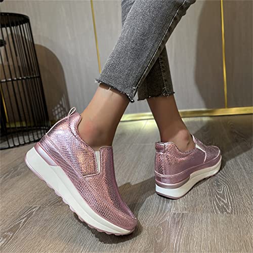 Women's Walking Shoes Fashion Sneakers Lightweight Comfortable Casual Shoes Stylish Comfy Canvas Shoes Running Shoes Pink