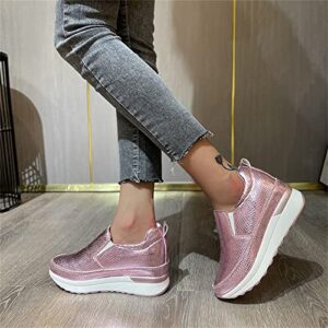 Women's Walking Shoes Fashion Sneakers Lightweight Comfortable Casual Shoes Stylish Comfy Canvas Shoes Running Shoes Pink